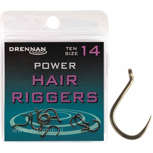 Haczyki Power Hair Riggers bezzadziorowy nr #8 Drennan