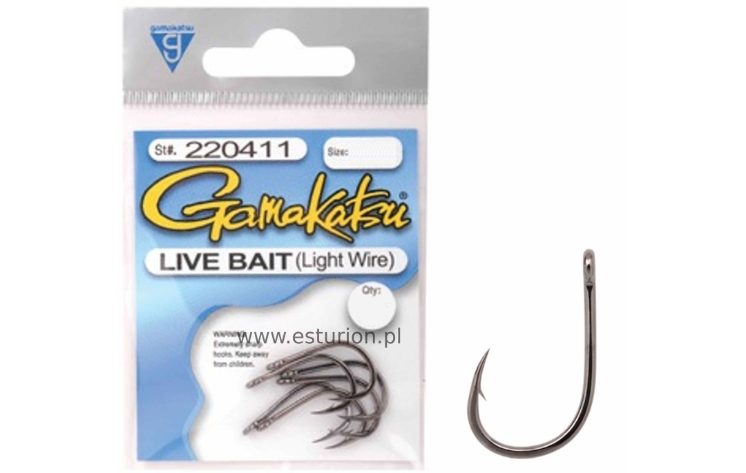 Haczyki Live Bait Light Wire nr #2 Gamakatsu