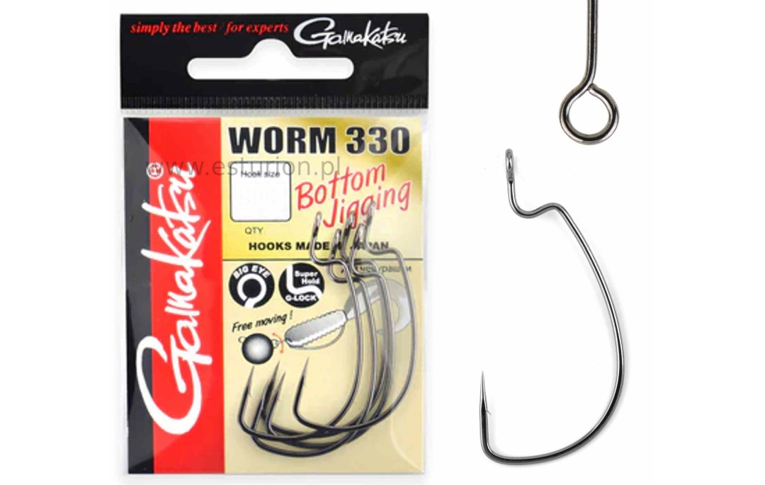 Haczyki Worm 330 Drop Shot nr #1 Gamakatsu