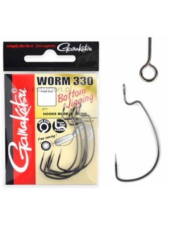 Haczyki Worm 330 Drop Shot nr 2/0 Gamakatsu
