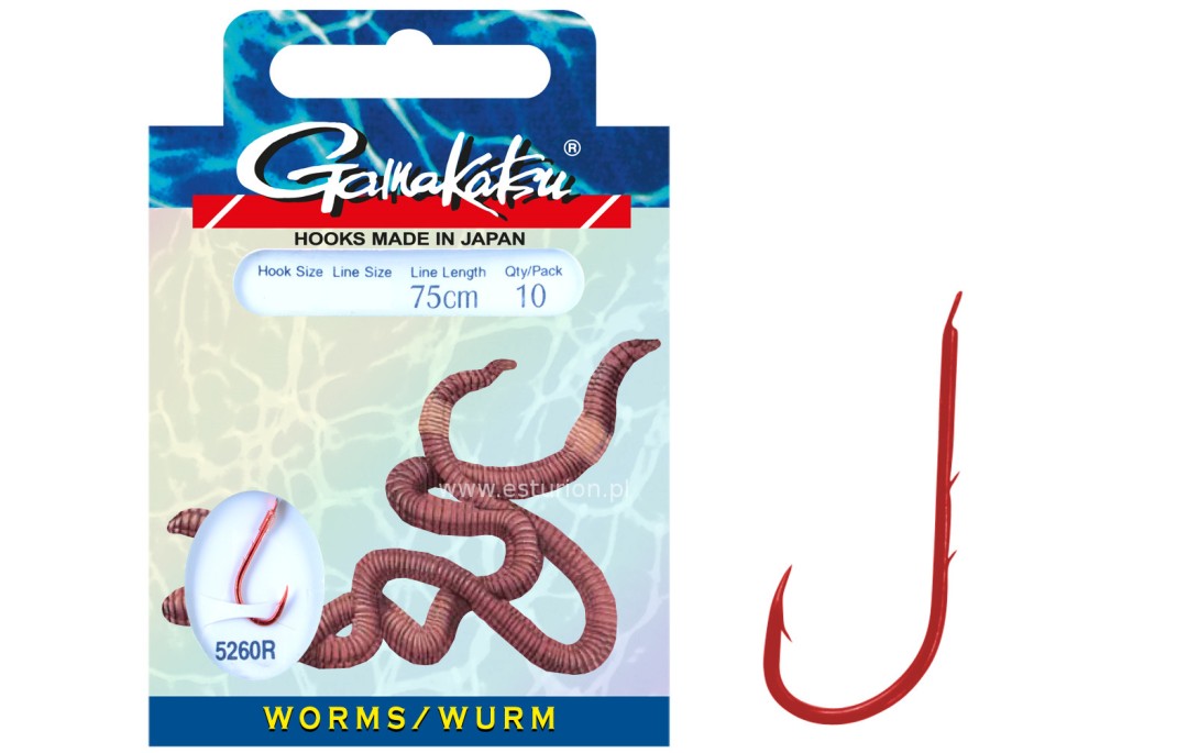 Przypony Worm LS-5260R nr #6 Gamakatsu
