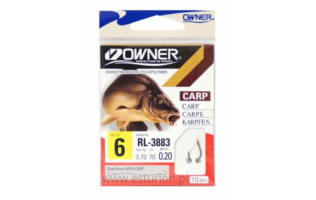 Haczyki RL3883 Iseama nr 10+przypon 0,16 10szt Owner