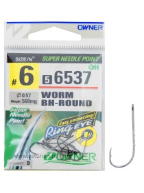 Haczyki Worm BH-Round nr 6 10szt Owner