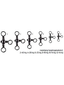 Krętliki baryłkowe potrójne 8 10szt Jaxon