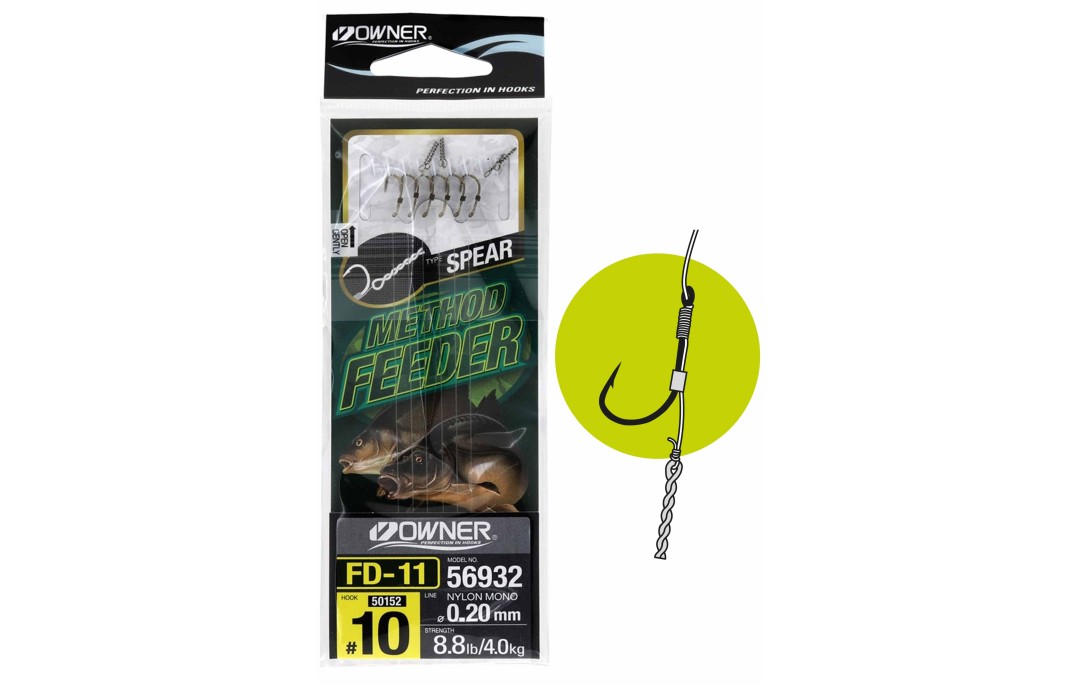 Przypony Method Feeder FD-11 12/10cm/0,20mm 6szt Owner
