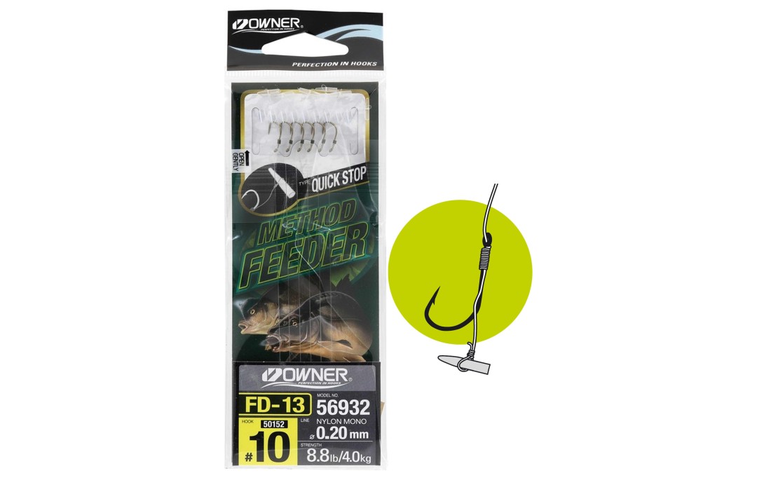 Przypony Method Feeder FD-13 6/10cm/0,22mm 6szt Owner