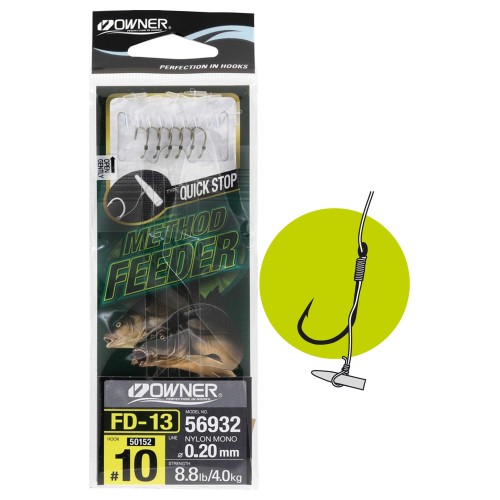 Przypony Method Feeder FD-13 14/10cm/0,18mm 6szt Owner Przypony Method Feeder FD-13 14/10cm/0,18mm 6szt Owner