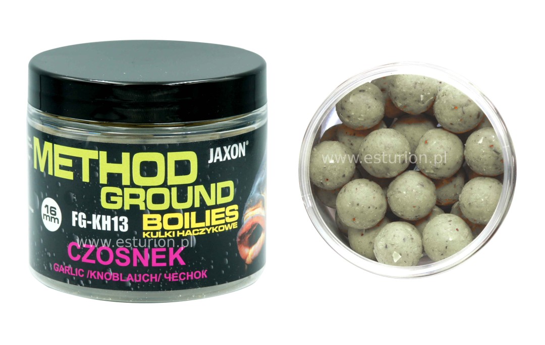 Kulki haczykowe Method Ground czosnek 16mm 100g Jaxon