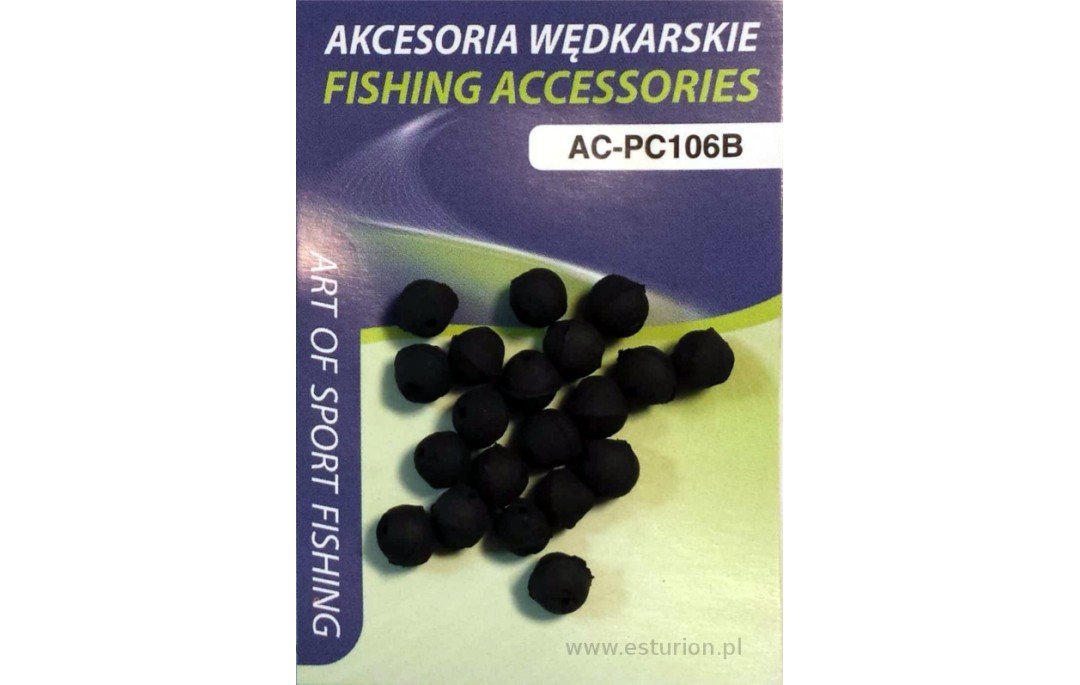 Gumowe koraliki zderzakowe 6mm 20szt Jaxon