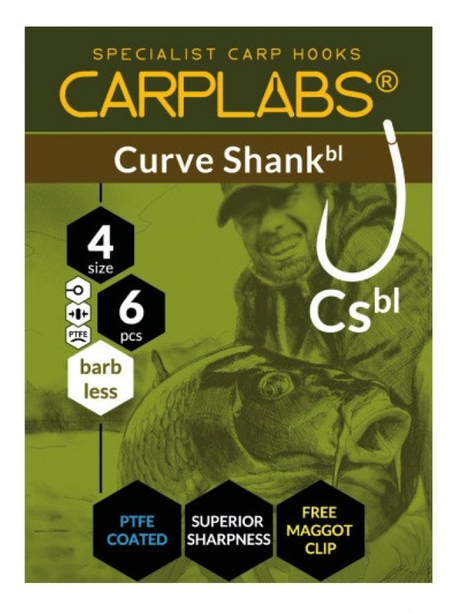 Haczyki curve shank barbless 4 tco op.6szt T-116 Carplabs