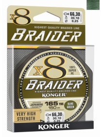 Plecionka braider x8 olive green 0,18/150 Konger