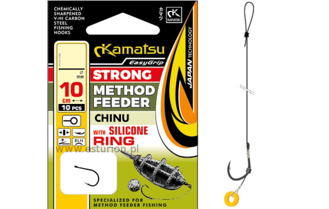 Przypony Method Feeder Chinu gumka lateksowa 10cm nr 10 Kamatsu