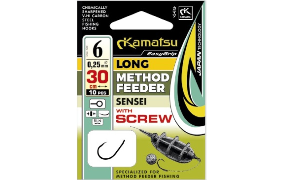 Przypony Method Feeder Sensei wkręt 30cm nr 10 Kamatsu