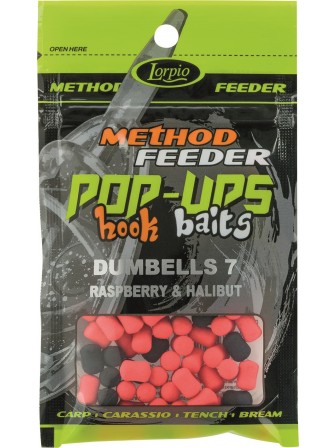 Hook Baits POP-UPS Dumbells 7x10mm malina i halibut 15g Lorpio