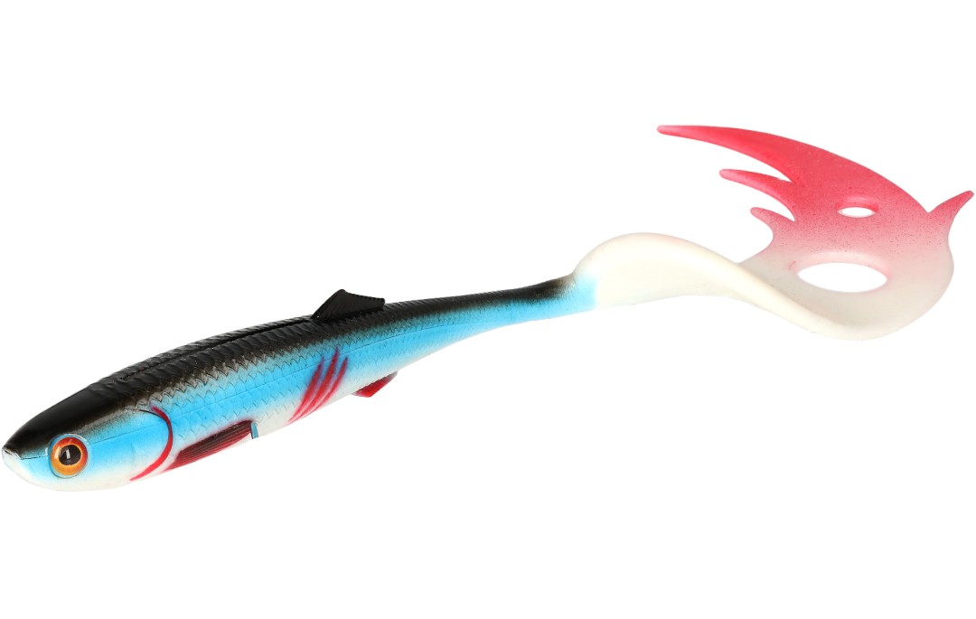 Guma Sicario Pike Tail Bleeding Blue 18cm Mikado