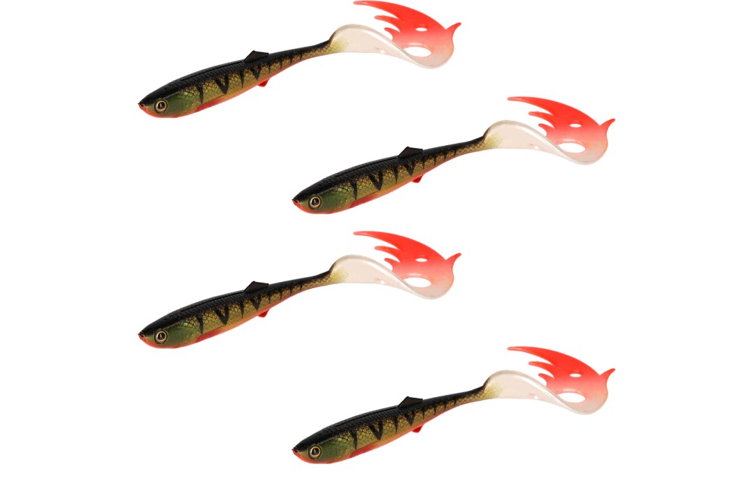 Gumy Sicario Pike Tail Bloody Perch 8,5cm Mikado