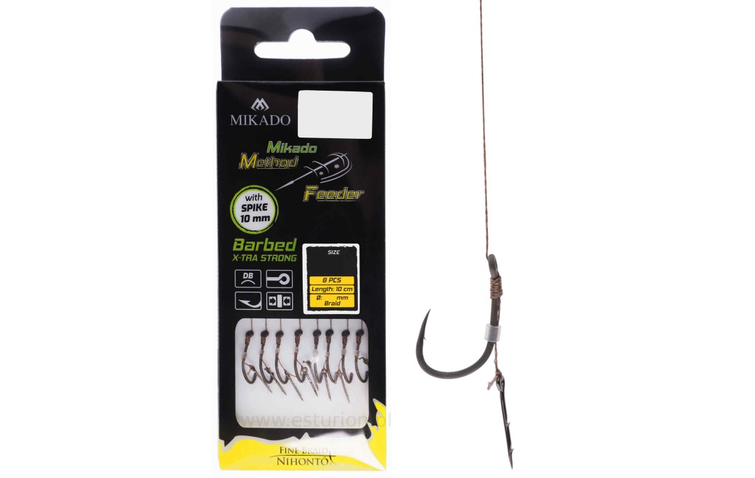 Haczyki do metody X-Tra Strong plecionka z igłą nr #6 Mikado