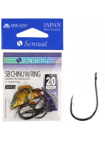 Haczyki Sensual - SB Chinu W/Ring Nr 1 BN 10szt Mikado