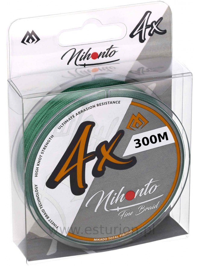 Plecionka Nihonto Fine Braid 0,25mm 300m green Mikado