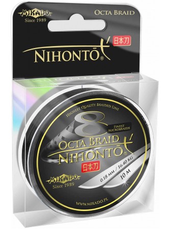 Plecionka Nihonto Octa Braid 10m 0,08mm black Mikado