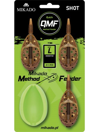 Komplet Method feeder Shot Q.M.F. L 3x30g + foremka Mikado