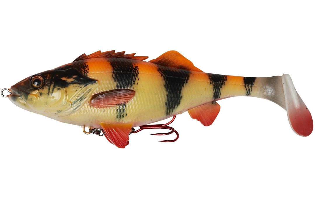 Przynęta gumowa 4D Perch Shad 12,5cm 25g Albino Savage Gear